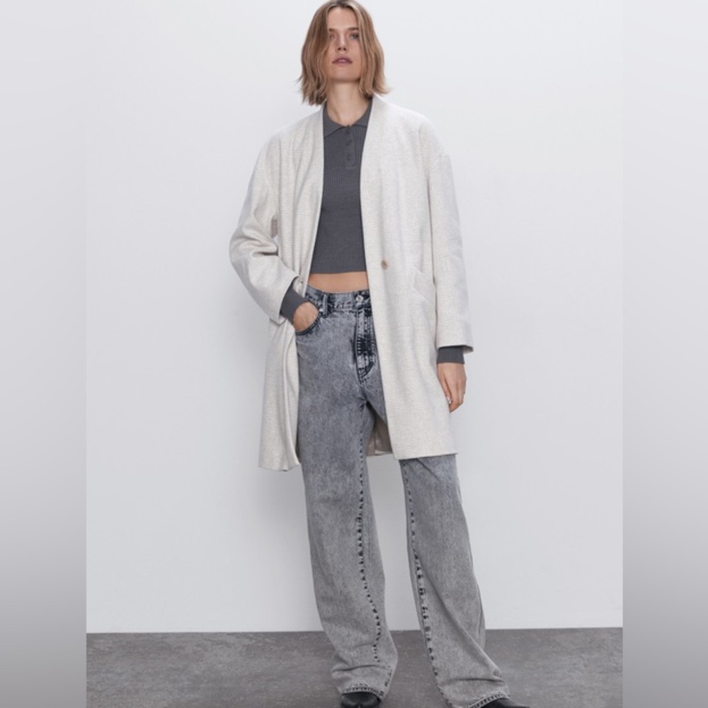 NWT Zara Houndstooth Coat Size XS 2214/482/711